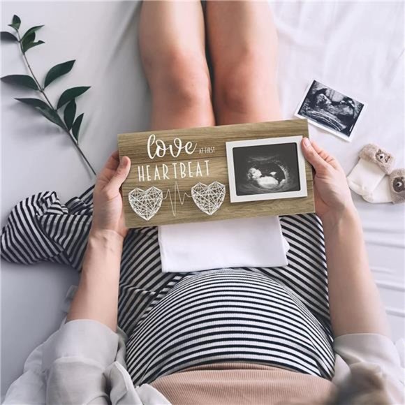 Baby Sonogram Picture Frame 4" x 3" Ultrasound Photo - Pregnancy Announcements - Picture 2 of 7